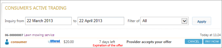 Expiration Offer